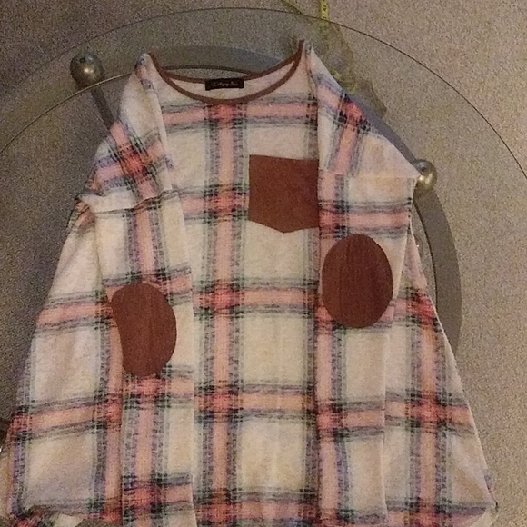 LOLLIPOP STAR flannel dress with elbow patches - Picture 5 of 5